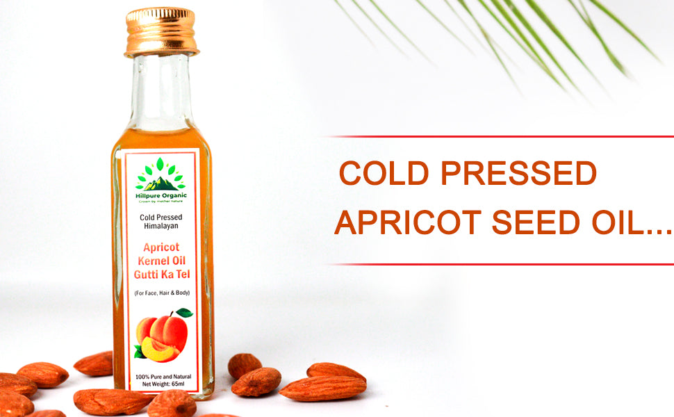 Hillpure Organic Himalayan Cold Pressed Apricot Kernel Oil | 100% Pure & Natural | From Uttarakhand
