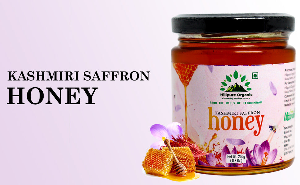 Hillpure Organic Saffron Honey: A Naturally Aromatic Blend of Premium Honey
