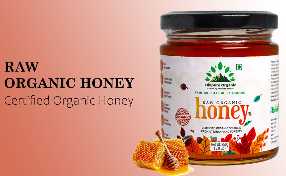 Hillpure Organic Raw Organic Honey from Uttarakhand | 100% Pure Natural Himalayan Honey