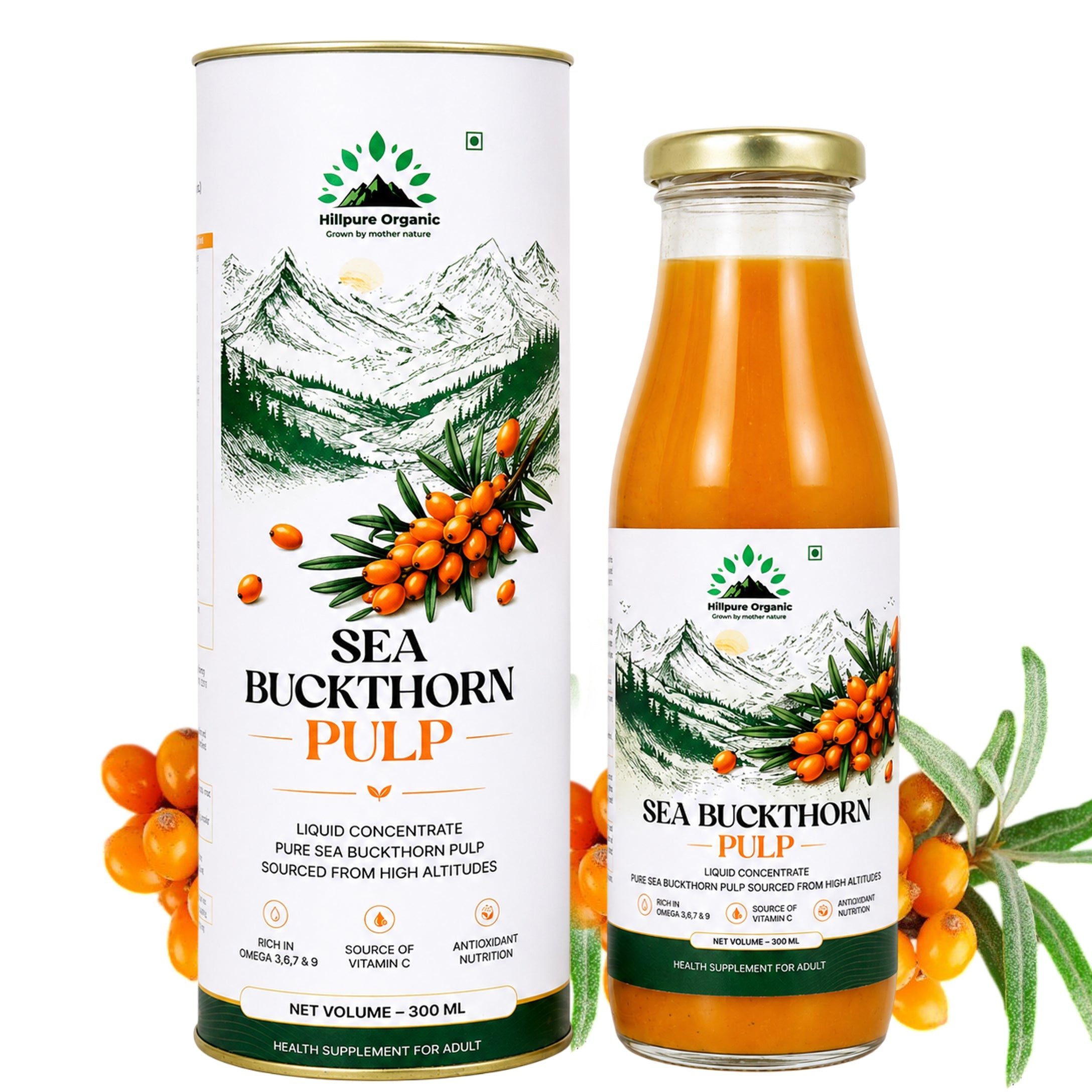 Himalayan Sea Buckthorn Pulp Liquid Concentrate: A Natural Taste of the Himalayas