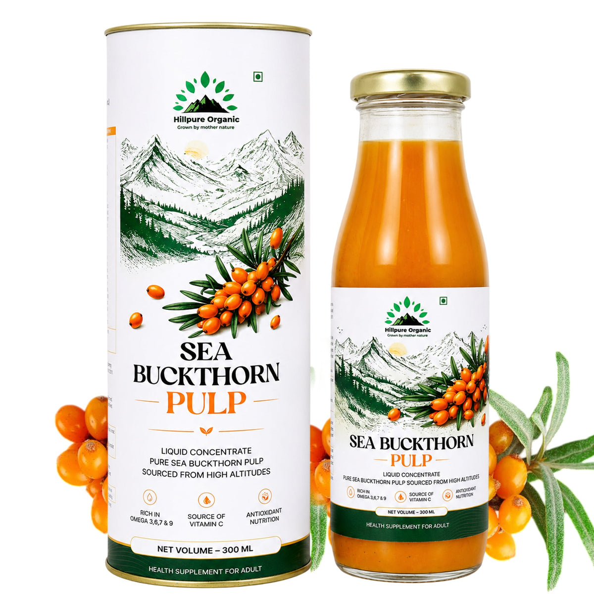Himalayan Sea Buckthorn Pulp Liquid Concentrate: A Natural Taste of the Himalayas