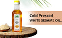 Hillpure Organic Grown by mother nature Cold Pressed White Sesame 250 ml ,100% Pure & Unrefined, Multipurpose Edible Oil, Daily Cooking Oil, Keto Friendly, Naturally Cholesterol Free, Rich in MUFA & Omega-6 PUFA