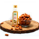Hillpure Organic Grown by mother nature Cold Pressed Himalayan Sweet Almond Oil - 100% Pure & Natural Edible Badam Tel - 65 ml Glass Bottle - Rich in Vitamin -E For Healthy Skin, Hair and Body