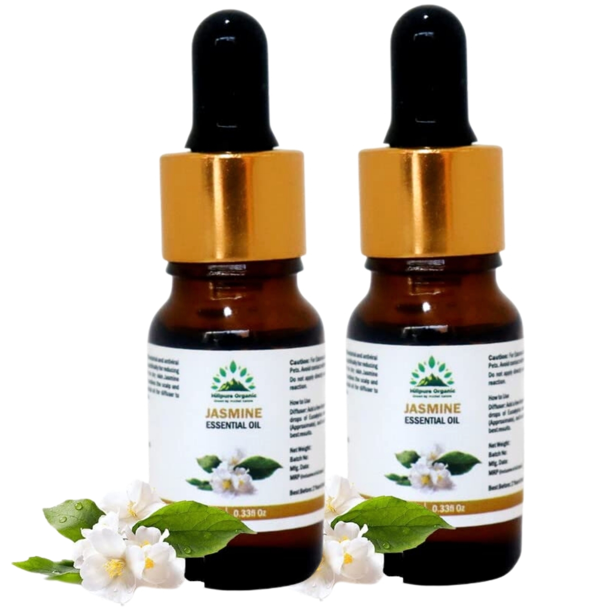 Click to open expanded view Hillpure Organic Jasmine Essential Oil | For  Hair, Skin & Aromatherapy | 100% Pure & Natural Oil | 10 ml (Pack of 2) 