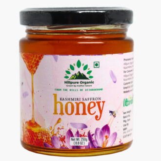 Saffron Honey | No Added Sugar | Naturally Aromatic & Premium Honey | 100% Pure & Natural | No Added Sugar | Raw, Unprocessed | Honey from saffron flower region 250 ml