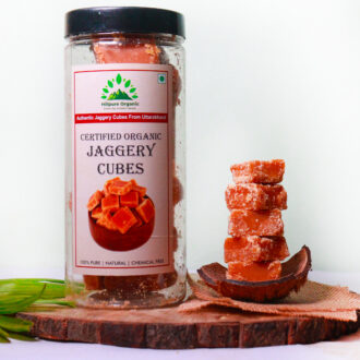 Hillpure Organic Jaggery Cubes, Gud Cubes, Authentic Jaggery Cubes From Uttarakhand, 100% Pure, Certified Organic (600 gm)