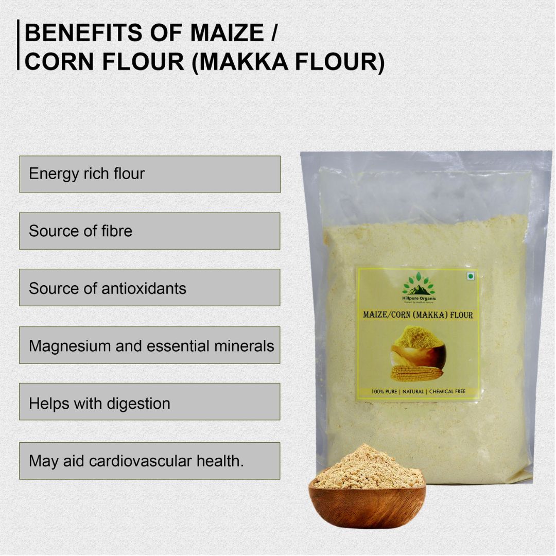 Hillpure Organic Maize Flour,Makki ka Atta, Naturaly Grown, Gluten Free, Rich in Micro-nutrients (1 + 1Kg), Pack of 2 - Image 3
