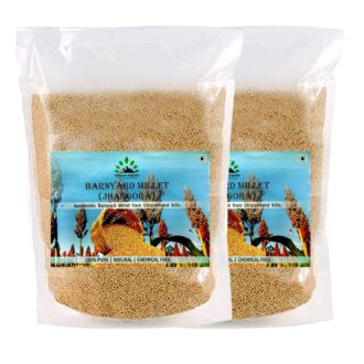 Hillpure Organic Barnyard Millet, Natural Grains, Unpolished, Sanwa, Jhangora Barnyard Millet (1 + 1 kg), Pack of 2