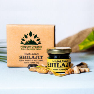 Hillpure Organic Himalayan Shilajit Resin | For Men and Women | Strength | Stamina | Focus | Vitality | Lab Tested for Safety | 20 GM Pack of 1