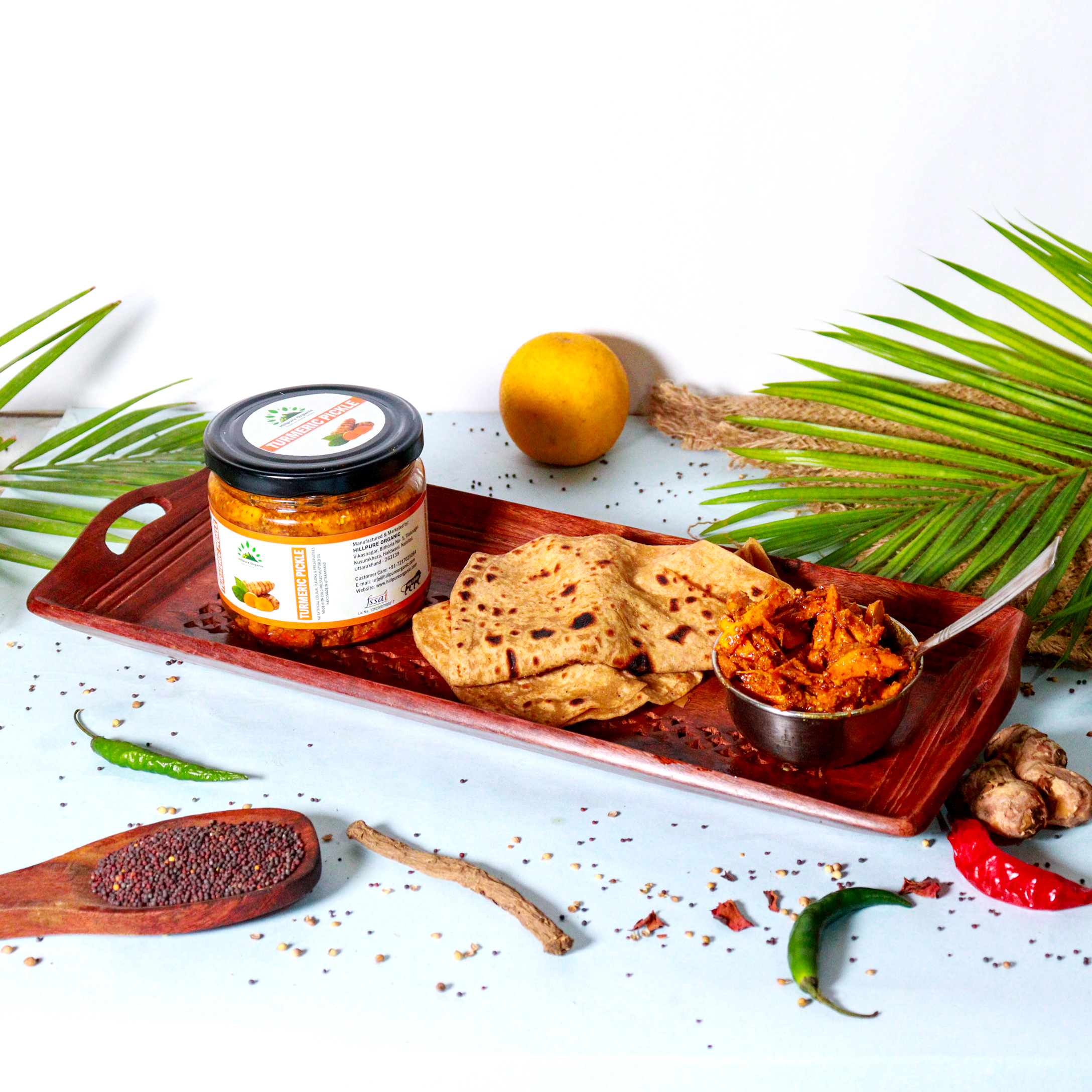 Hillpure Organic Turmeric Pickle, Haldi Ka Achar Handcrafted original recipe & Traditional Taste, From Uttarakhand Handpicked | No Preservatives/Colors | - 300 gm Glass Jar - Image 5