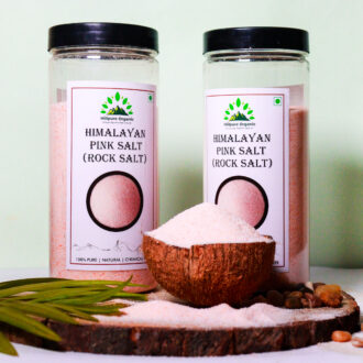 Hillpure Organic Himalayan Pink Salt, Rock Salt,100% Natural Sendha Namak, Iodized Rock Salt (1 + 1 kg), Pack of 2