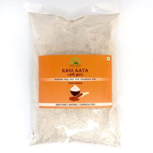 Hillpure Organic Ragi Flour / Atta |Finger Millet Flour| Nachani Flour| Made With Unpolished Millet Rich in Protein | High Calcium, Iron, and Fibre | Good for Digestion Weight loss from Uttarakhand ( 1 Kg)