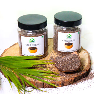 Hillpure Organic Chia Seeds, Raw Chia Seeds, Edible Seeds, For Weight Loss, Rich in Omega 3 (300 + 300 gm), Pack of 2