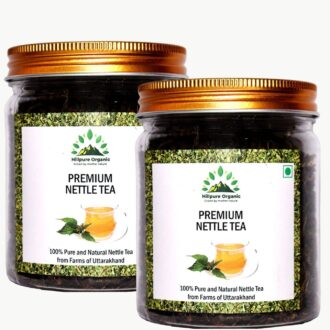 Hillpure Organic Premium Nettle Leaf Tea, Helps in Kidney Detox, Blood Sugar, Blood Purify, Loose, 100% Pure & Authentic, From Uttarakhand Hills (50 + 50 gm), Pack of 2